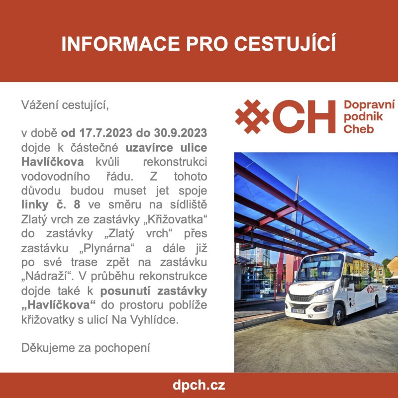 Omezení na lince č.8